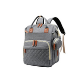 Plaid Style Diaper Bag Backpack with Changing Station | Waterproof Travel Nappy Backpack
